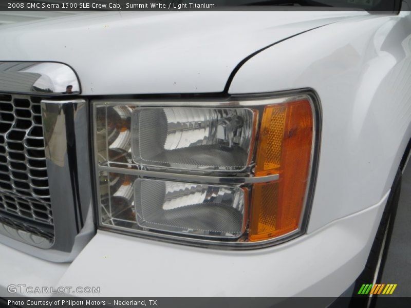 Summit White / Light Titanium 2008 GMC Sierra 1500 SLE Crew Cab