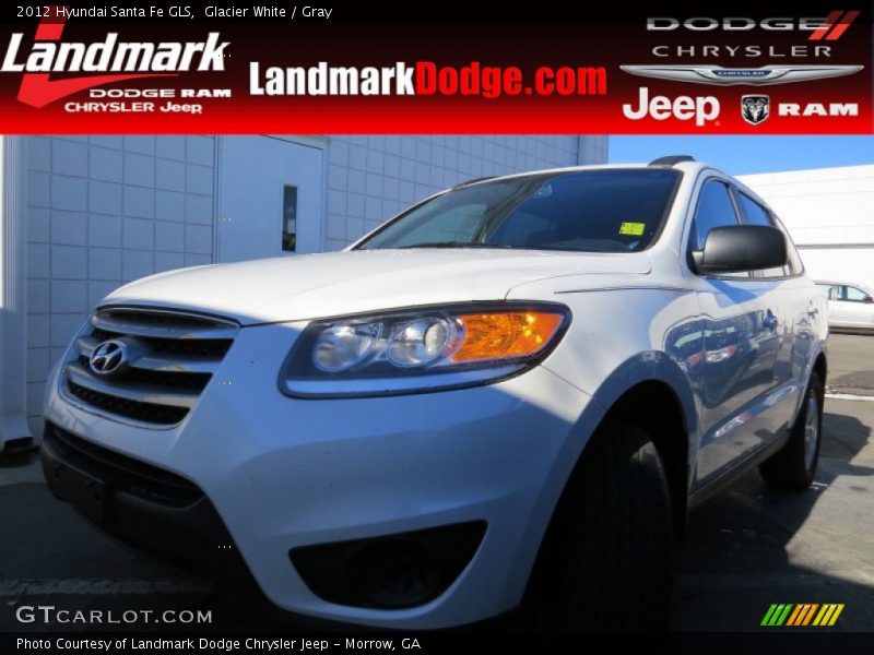 Glacier White / Gray 2012 Hyundai Santa Fe GLS