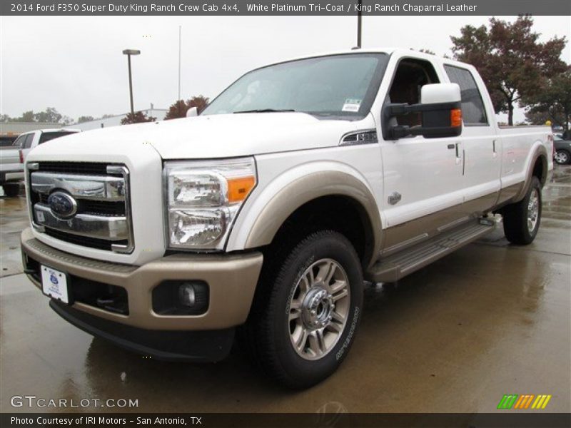 White Platinum Tri-Coat / King Ranch Chaparral Leather 2014 Ford F350 Super Duty King Ranch Crew Cab 4x4