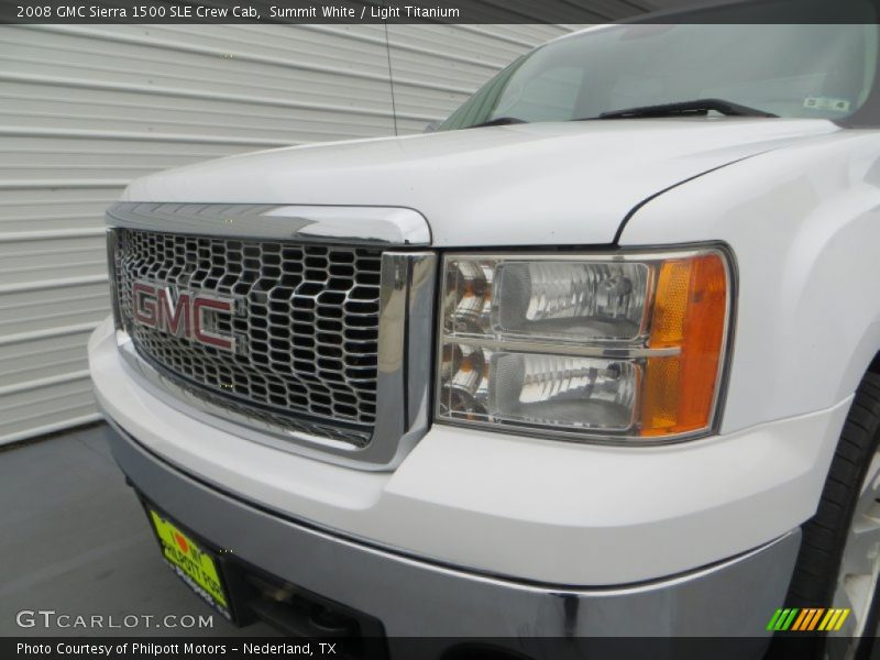 Summit White / Light Titanium 2008 GMC Sierra 1500 SLE Crew Cab