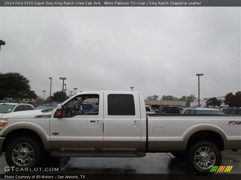 White Platinum Tri-Coat / King Ranch Chaparral Leather 2014 Ford F350 Super Duty King Ranch Crew Cab 4x4