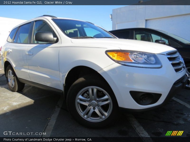 Glacier White / Gray 2012 Hyundai Santa Fe GLS