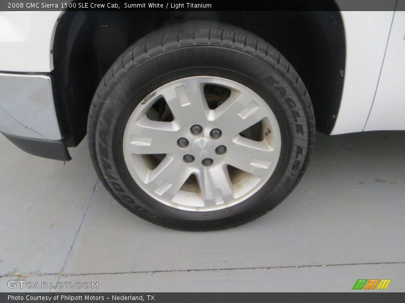 Summit White / Light Titanium 2008 GMC Sierra 1500 SLE Crew Cab