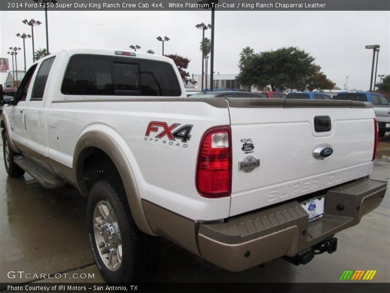 White Platinum Tri-Coat / King Ranch Chaparral Leather 2014 Ford F350 Super Duty King Ranch Crew Cab 4x4