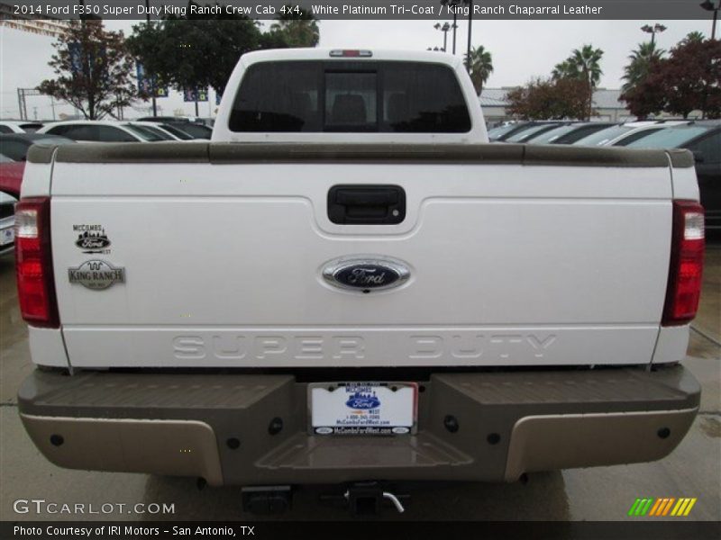 White Platinum Tri-Coat / King Ranch Chaparral Leather 2014 Ford F350 Super Duty King Ranch Crew Cab 4x4