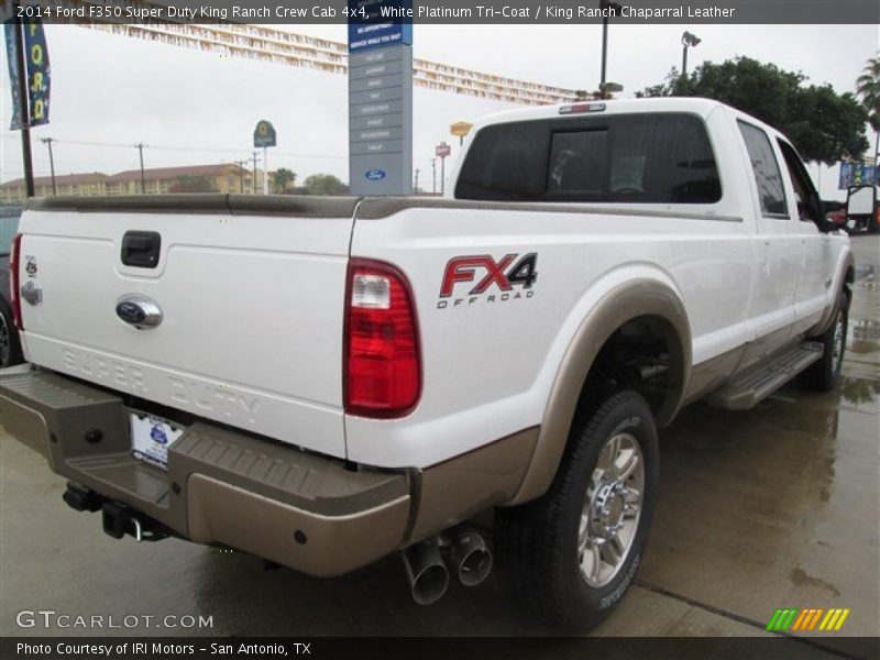 White Platinum Tri-Coat / King Ranch Chaparral Leather 2014 Ford F350 Super Duty King Ranch Crew Cab 4x4