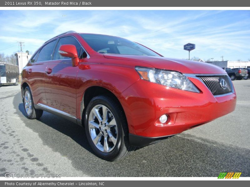 Matador Red Mica / Black 2011 Lexus RX 350