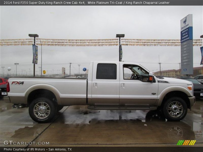 White Platinum Tri-Coat / King Ranch Chaparral Leather 2014 Ford F350 Super Duty King Ranch Crew Cab 4x4