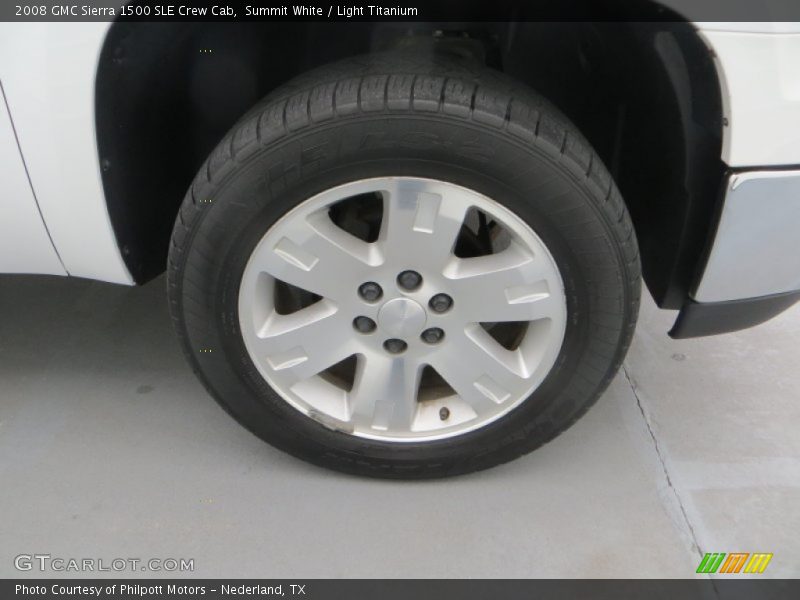Summit White / Light Titanium 2008 GMC Sierra 1500 SLE Crew Cab