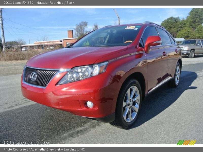 Matador Red Mica / Black 2011 Lexus RX 350