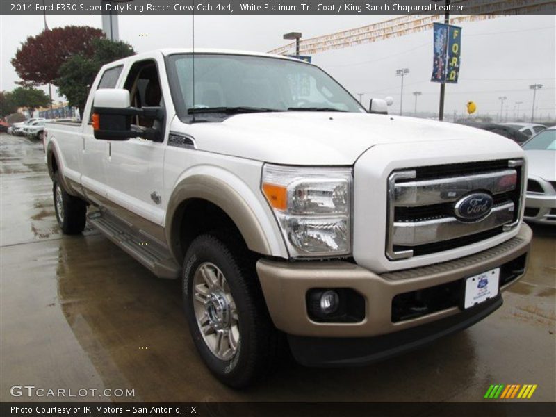 White Platinum Tri-Coat / King Ranch Chaparral Leather 2014 Ford F350 Super Duty King Ranch Crew Cab 4x4