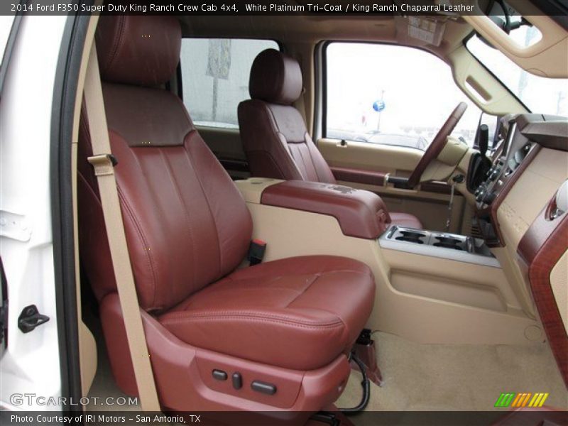 White Platinum Tri-Coat / King Ranch Chaparral Leather 2014 Ford F350 Super Duty King Ranch Crew Cab 4x4