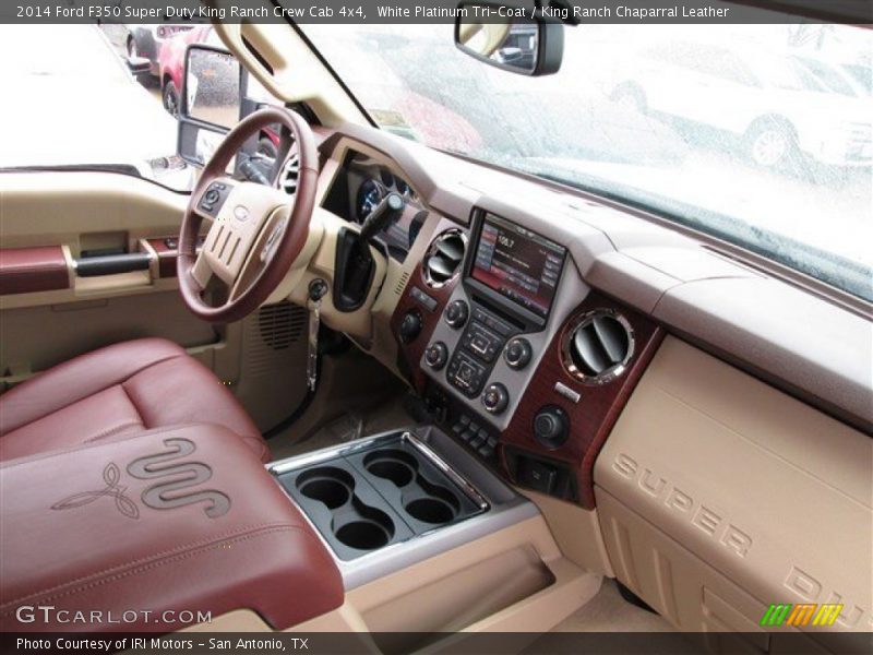 White Platinum Tri-Coat / King Ranch Chaparral Leather 2014 Ford F350 Super Duty King Ranch Crew Cab 4x4