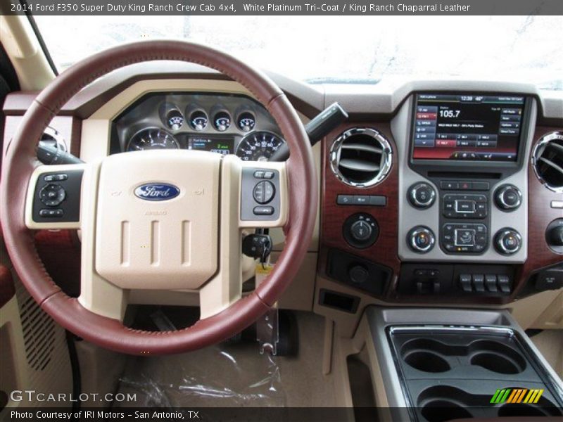 White Platinum Tri-Coat / King Ranch Chaparral Leather 2014 Ford F350 Super Duty King Ranch Crew Cab 4x4