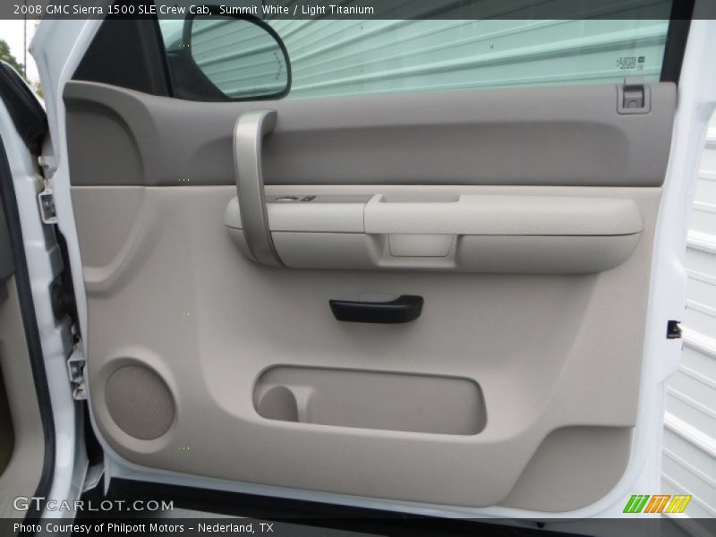 Summit White / Light Titanium 2008 GMC Sierra 1500 SLE Crew Cab