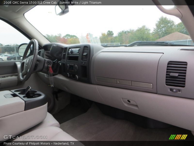 Summit White / Light Titanium 2008 GMC Sierra 1500 SLE Crew Cab