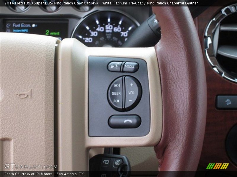 White Platinum Tri-Coat / King Ranch Chaparral Leather 2014 Ford F350 Super Duty King Ranch Crew Cab 4x4