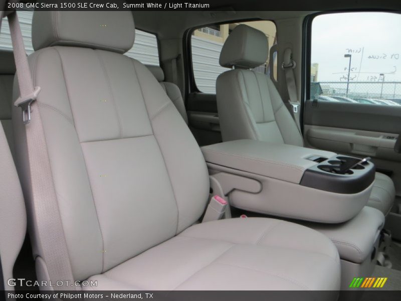 Summit White / Light Titanium 2008 GMC Sierra 1500 SLE Crew Cab