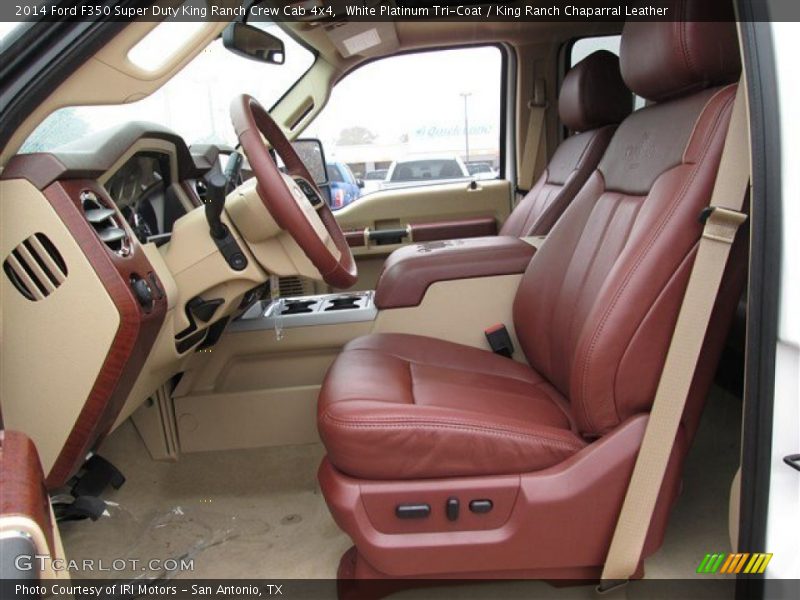 White Platinum Tri-Coat / King Ranch Chaparral Leather 2014 Ford F350 Super Duty King Ranch Crew Cab 4x4