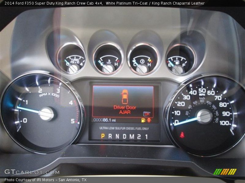 White Platinum Tri-Coat / King Ranch Chaparral Leather 2014 Ford F350 Super Duty King Ranch Crew Cab 4x4