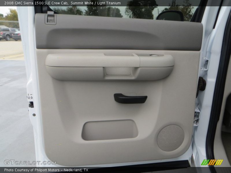 Summit White / Light Titanium 2008 GMC Sierra 1500 SLE Crew Cab