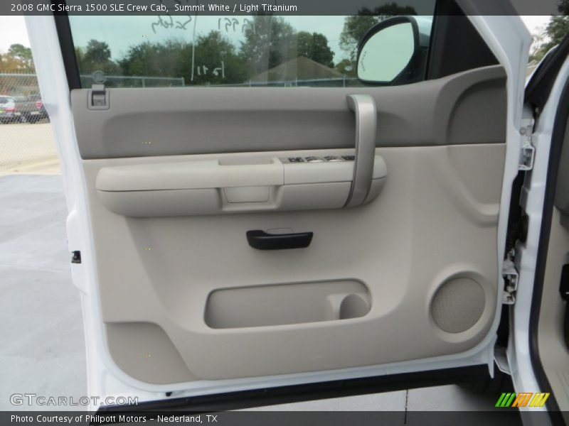 Summit White / Light Titanium 2008 GMC Sierra 1500 SLE Crew Cab