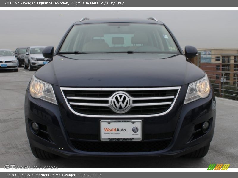 Night Blue Metallic / Clay Gray 2011 Volkswagen Tiguan SE 4Motion
