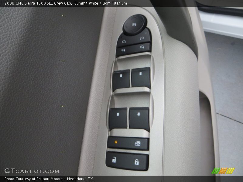 Summit White / Light Titanium 2008 GMC Sierra 1500 SLE Crew Cab