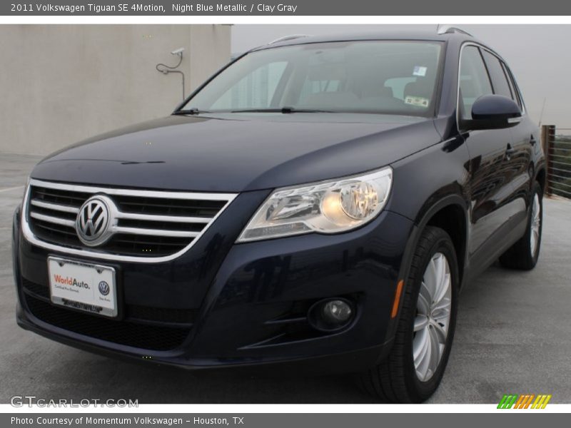 Night Blue Metallic / Clay Gray 2011 Volkswagen Tiguan SE 4Motion