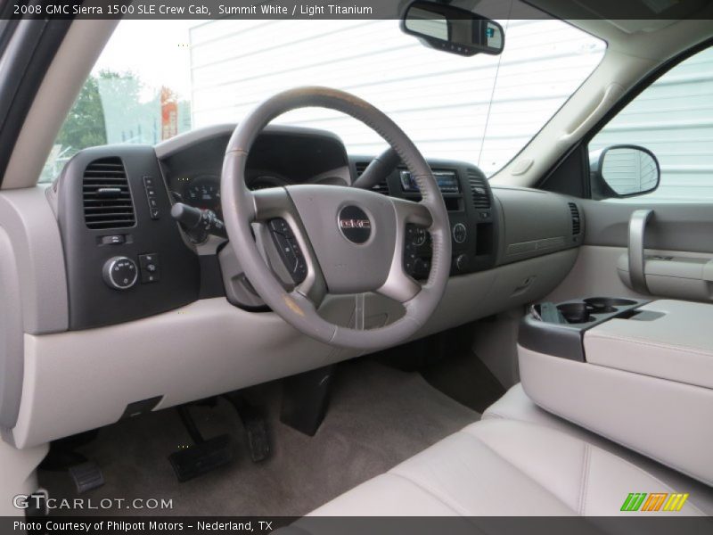 Summit White / Light Titanium 2008 GMC Sierra 1500 SLE Crew Cab
