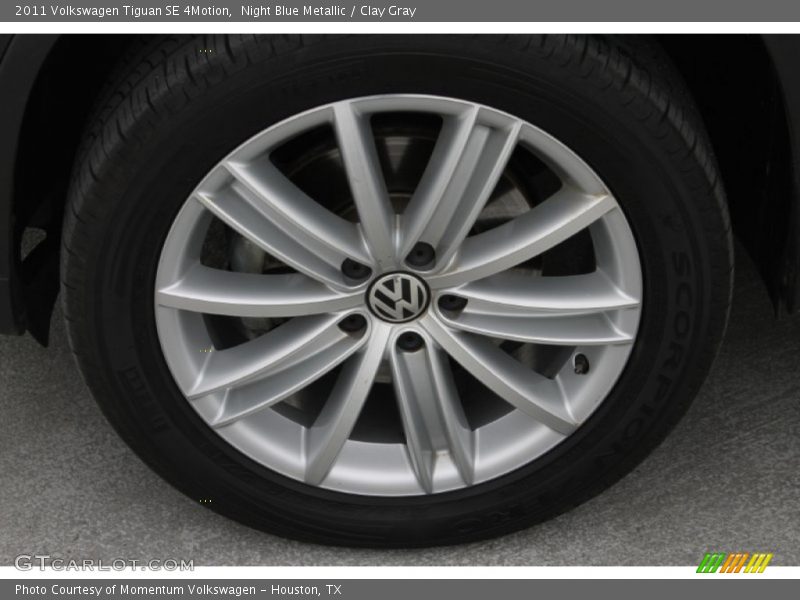 Night Blue Metallic / Clay Gray 2011 Volkswagen Tiguan SE 4Motion