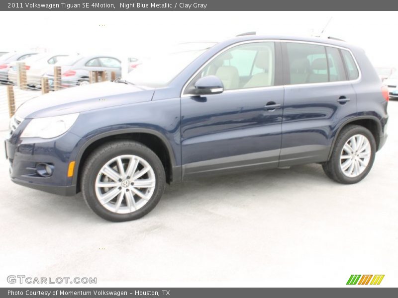 Night Blue Metallic / Clay Gray 2011 Volkswagen Tiguan SE 4Motion