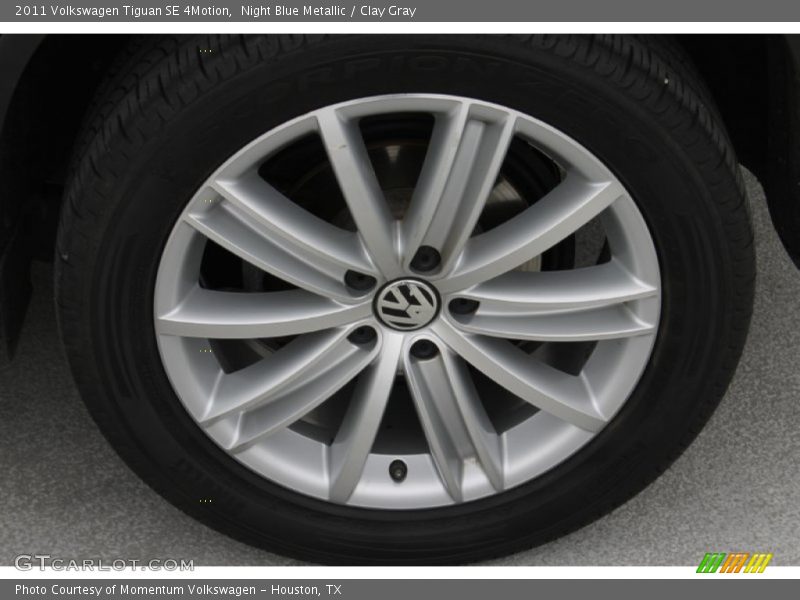 Night Blue Metallic / Clay Gray 2011 Volkswagen Tiguan SE 4Motion