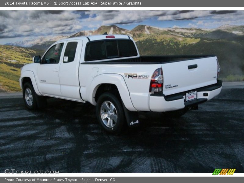 Super White / Graphite 2014 Toyota Tacoma V6 TRD Sport Access Cab 4x4