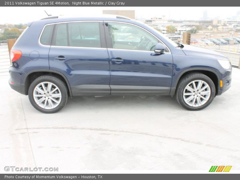 Night Blue Metallic / Clay Gray 2011 Volkswagen Tiguan SE 4Motion