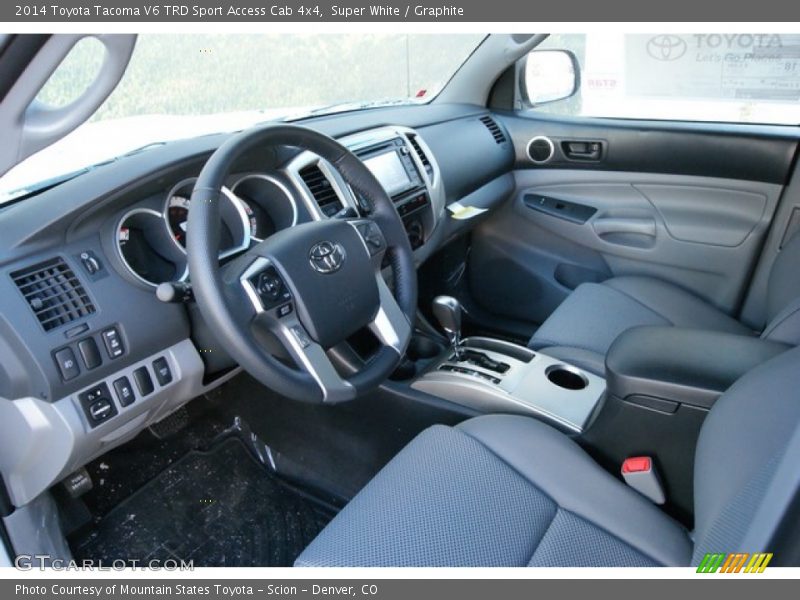 Super White / Graphite 2014 Toyota Tacoma V6 TRD Sport Access Cab 4x4