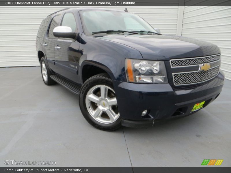 Dark Blue Metallic / Dark Titanium/Light Titanium 2007 Chevrolet Tahoe LTZ