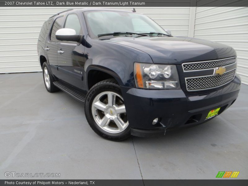 Dark Blue Metallic / Dark Titanium/Light Titanium 2007 Chevrolet Tahoe LTZ