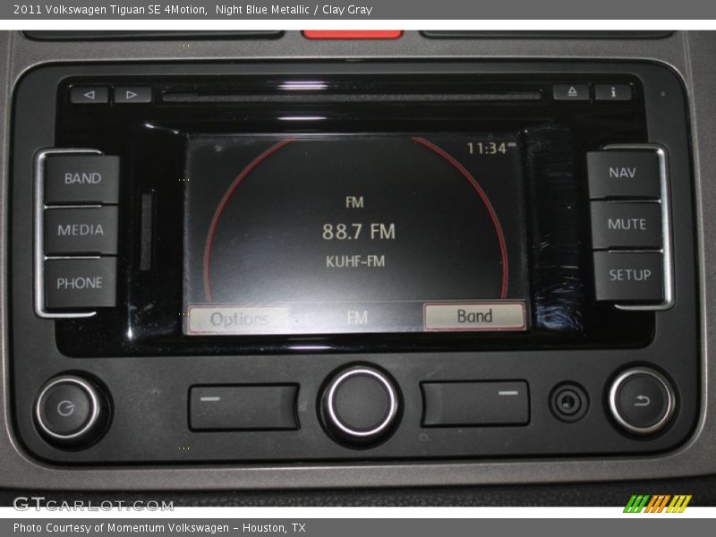 Night Blue Metallic / Clay Gray 2011 Volkswagen Tiguan SE 4Motion