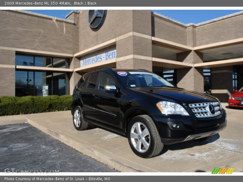 Black / Black 2009 Mercedes-Benz ML 350 4Matic