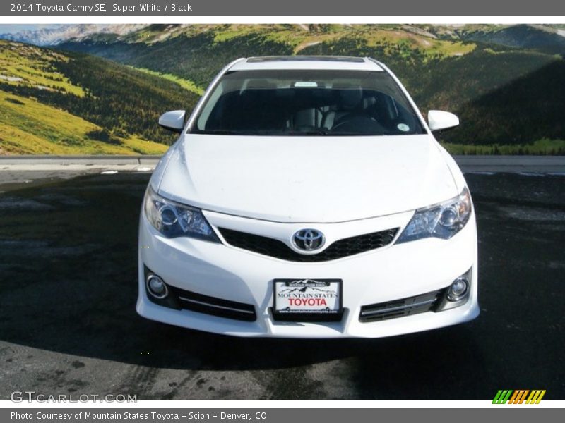 Super White / Black 2014 Toyota Camry SE