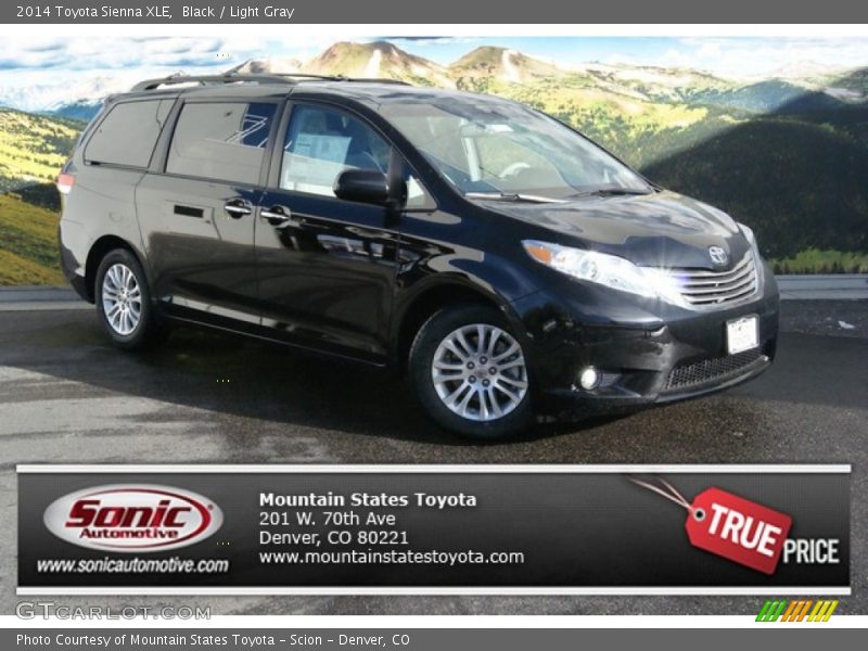 Black / Light Gray 2014 Toyota Sienna XLE
