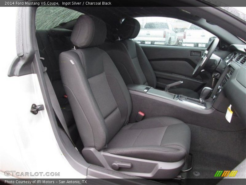 Ingot Silver / Charcoal Black 2014 Ford Mustang V6 Coupe