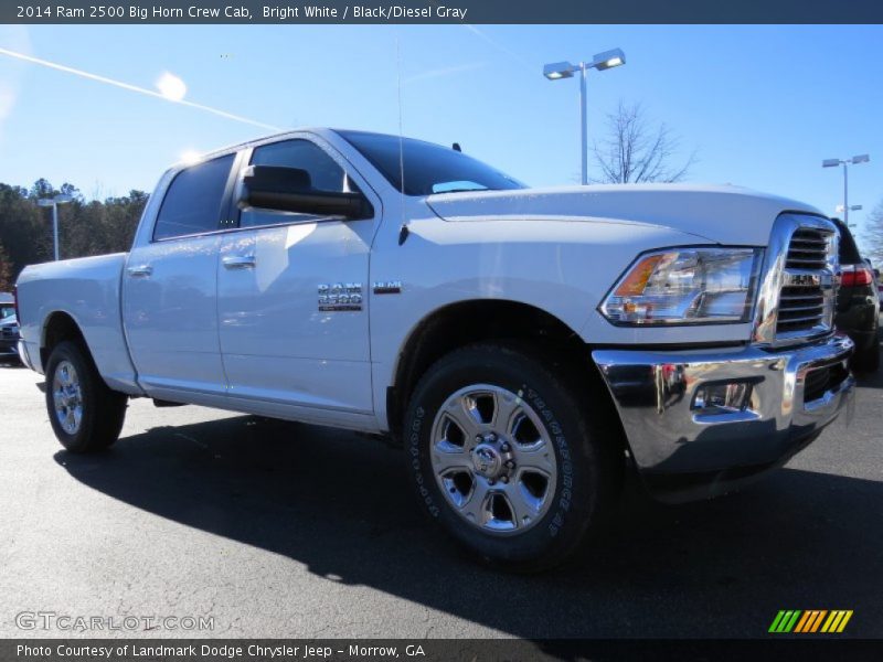 Bright White / Black/Diesel Gray 2014 Ram 2500 Big Horn Crew Cab