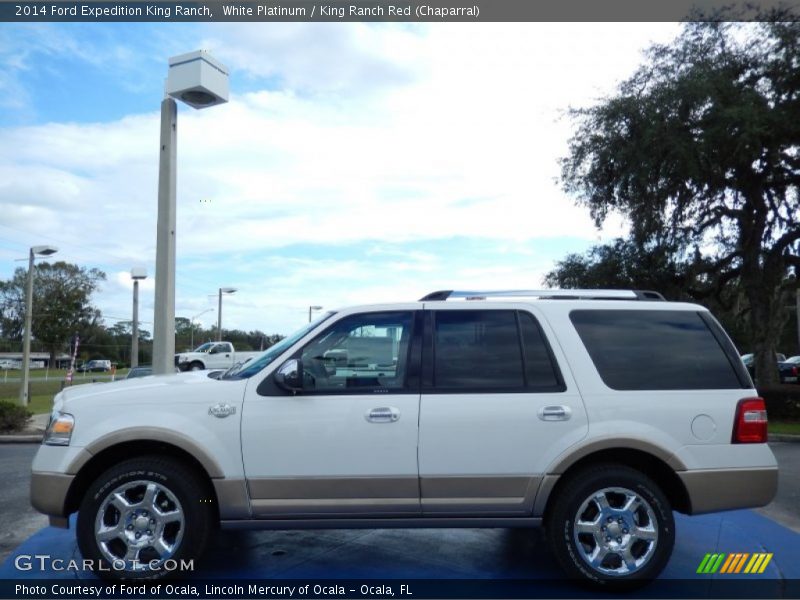 White Platinum / King Ranch Red (Chaparral) 2014 Ford Expedition King Ranch