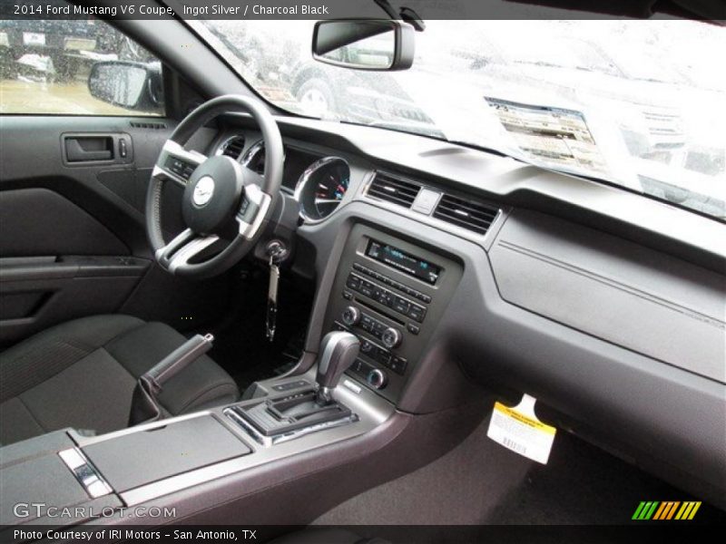 Ingot Silver / Charcoal Black 2014 Ford Mustang V6 Coupe