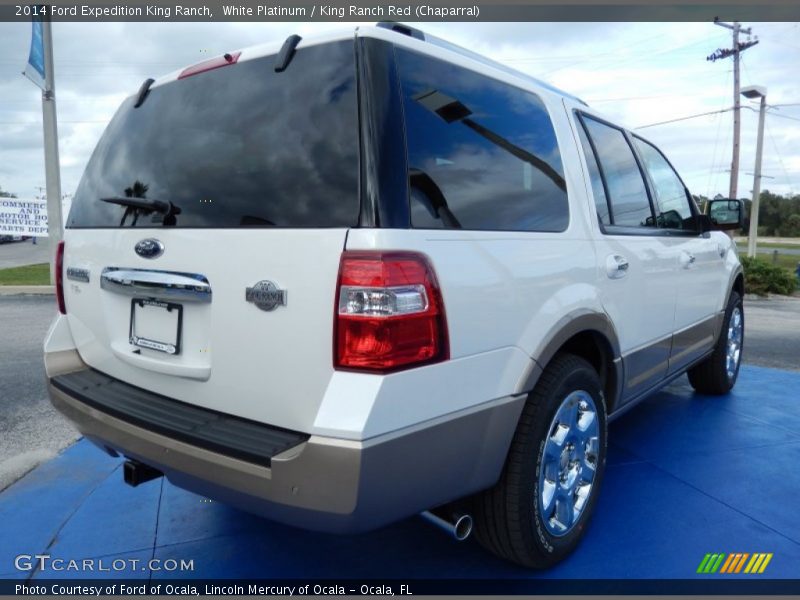 White Platinum / King Ranch Red (Chaparral) 2014 Ford Expedition King Ranch