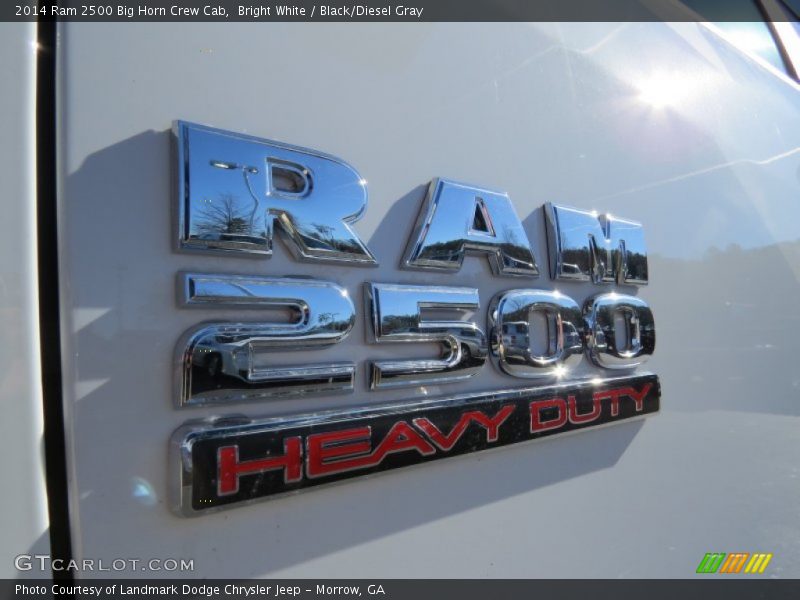 Bright White / Black/Diesel Gray 2014 Ram 2500 Big Horn Crew Cab