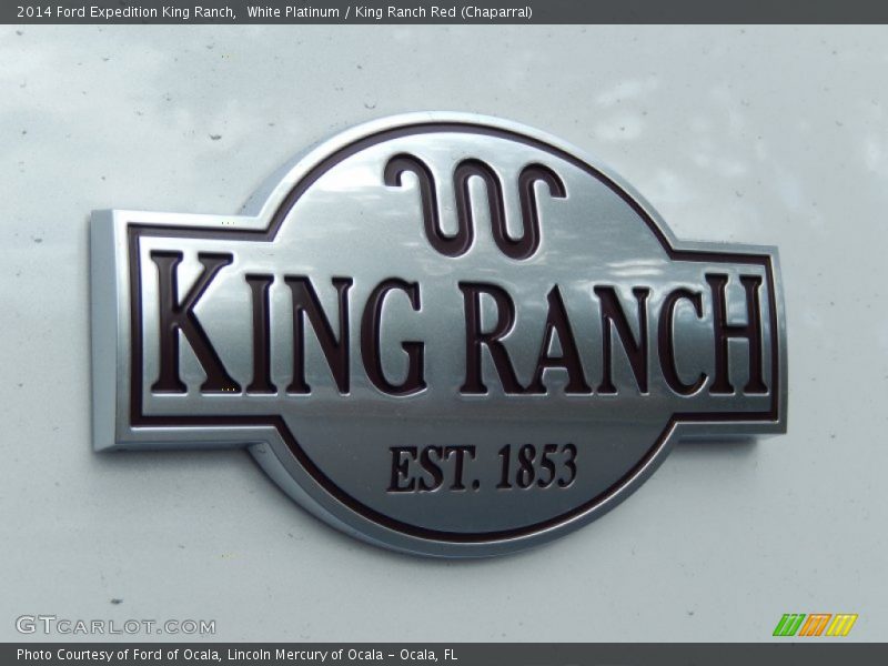 White Platinum / King Ranch Red (Chaparral) 2014 Ford Expedition King Ranch