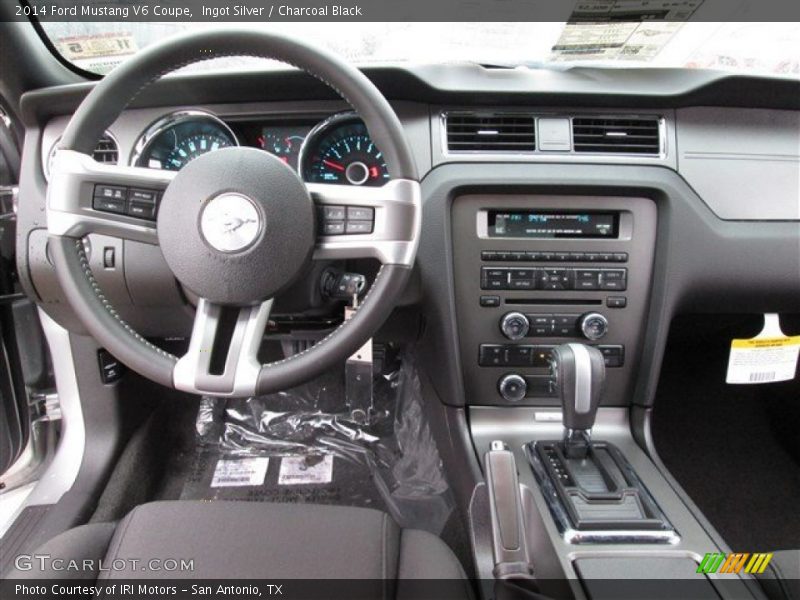 Ingot Silver / Charcoal Black 2014 Ford Mustang V6 Coupe